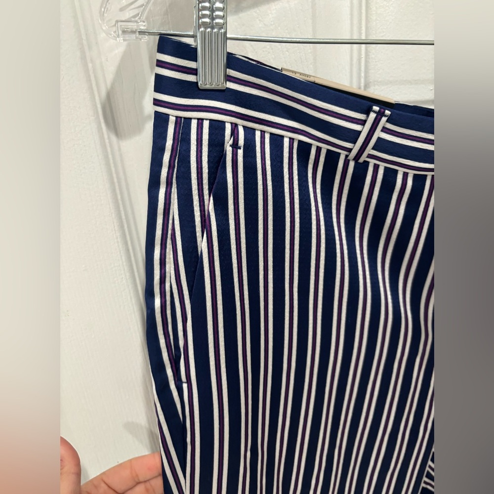 Banana Republic Blue and White Striped Shirt, Size:12, available in Petites - Picture 8 of 11